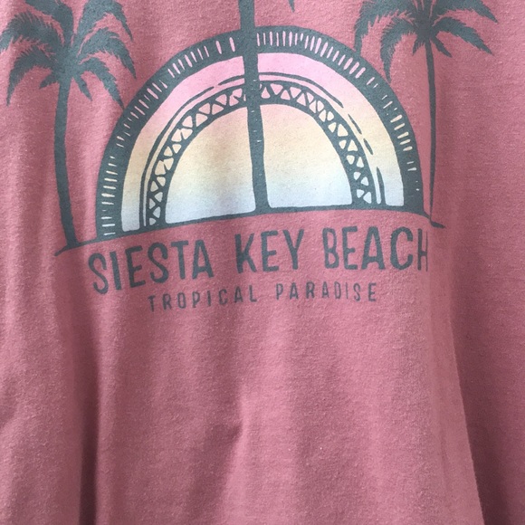 SIESTA KEY BEACH PINK CROP TOP - Picture 2 of 4